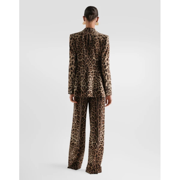 Turlington leo-print wool double-breasted jacket - Image 3