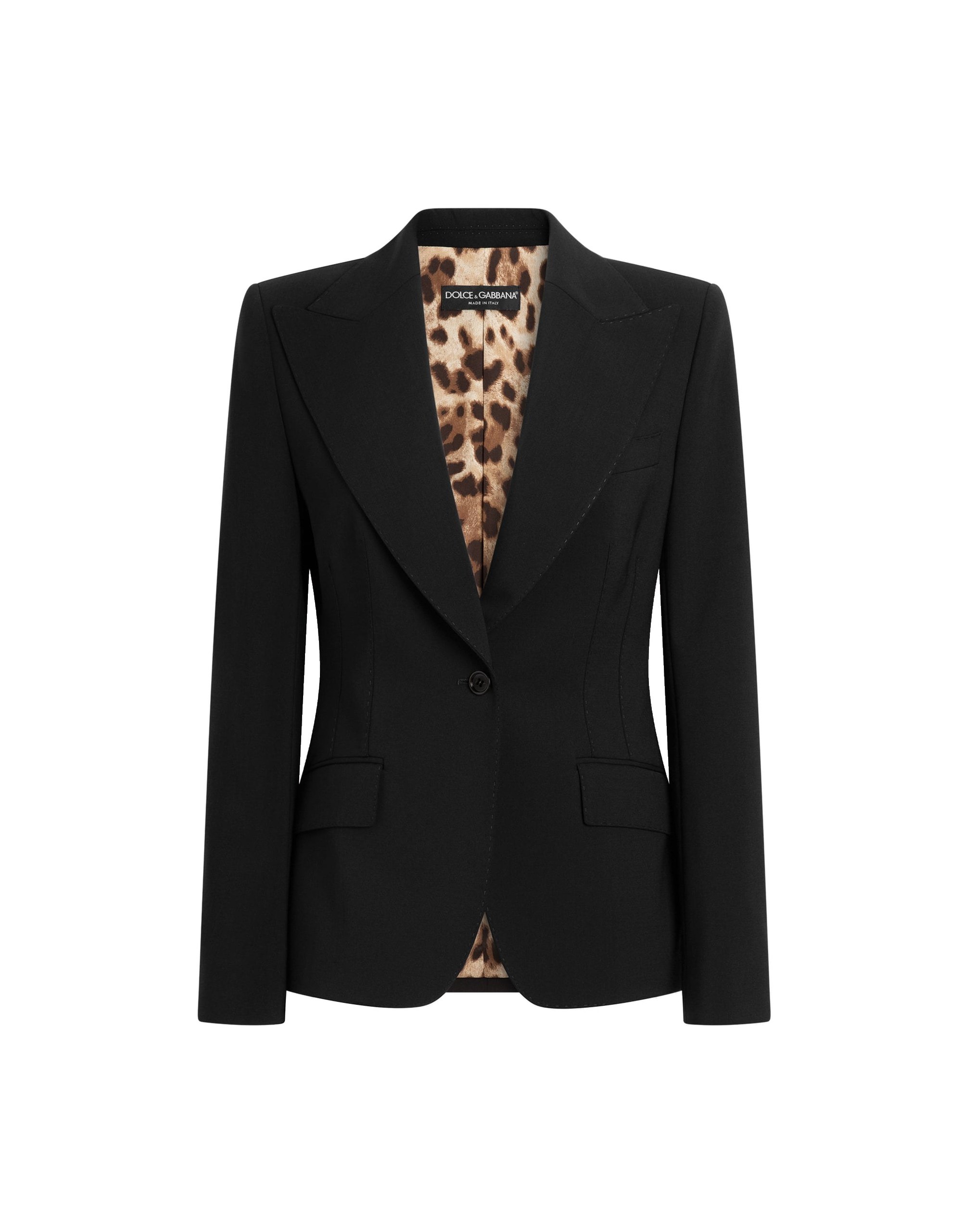 Dolce & Gabbana Turlington single-breasted jacket in micro-ribbed fabric | Jackets | Luxury Shoes Dolce & Gabbana Turlington single-breasted jacket in micro-ribbed fabric