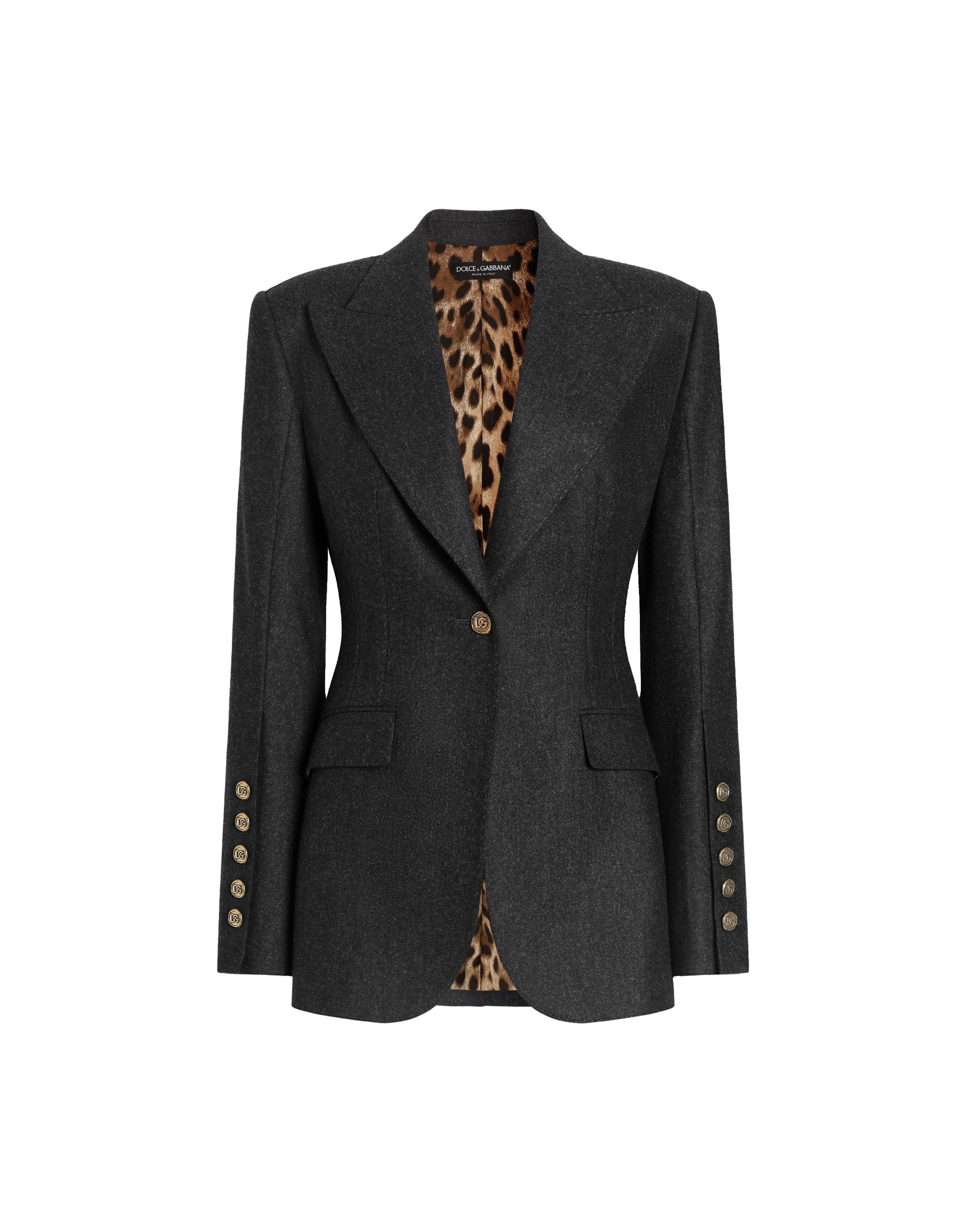 Dolce & Gabbana Turlington single-breasted jacket in wool flannel | Jackets | Luxury Shoes Dolce & Gabbana Turlington single-breasted jacket in wool flannel