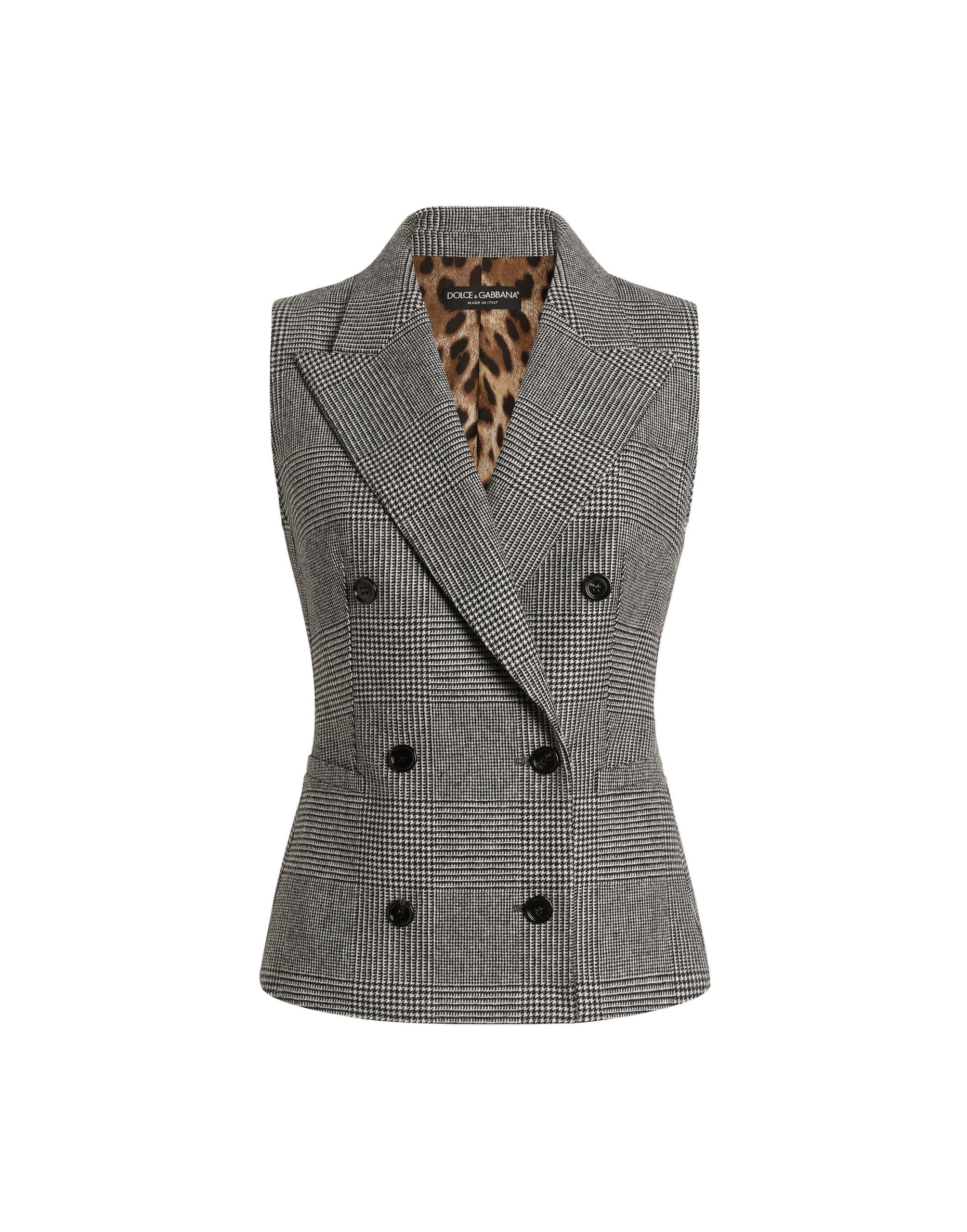Dolce & Gabbana Vest in glen plaid flannel | Jackets | Luxury Shoes Dolce & Gabbana Vest in glen plaid flannel