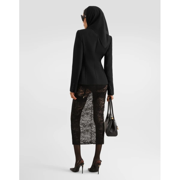 Wool cady double-breasted jacket - Image 3