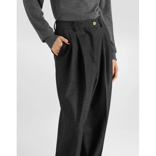 Wool flannel trousers - Image 4