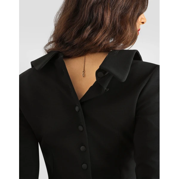 Wool jersey blouse - Image 5