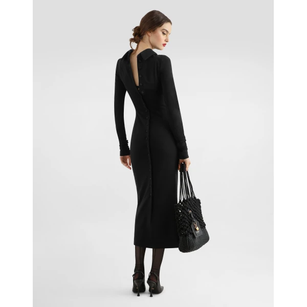 Wool jersey dress - Image 3