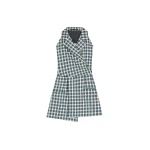 Dries Van Noten Backless cotton flannel top in Petrol | Tops | Luxury Shoes 