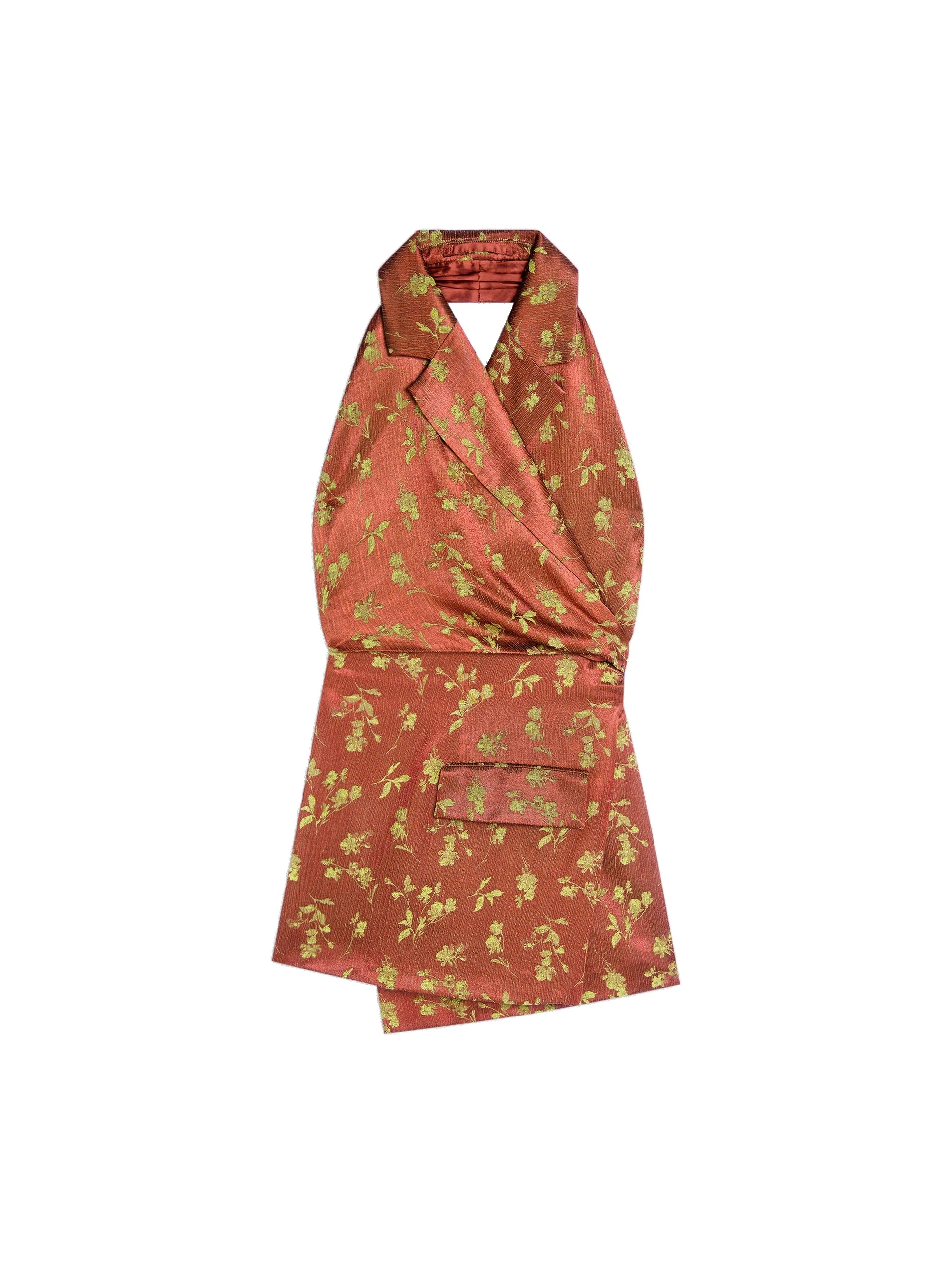 Dries Van Noten Backless jacquard top in Rust | Tops | Luxury Shoes Dries Van Noten Backless jacquard top in Rust | Tops | Luxury Shoes