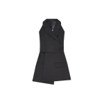 Dries Van Noten Backless wool twill top in Black | Tops | Luxury Shoes 