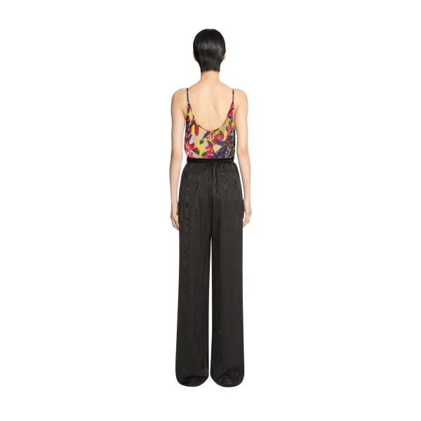 Belted moiré pants in Black - Image 4