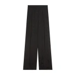 Dries Van Noten Belted moiré pants in Black | Pants | Luxury Shoes 