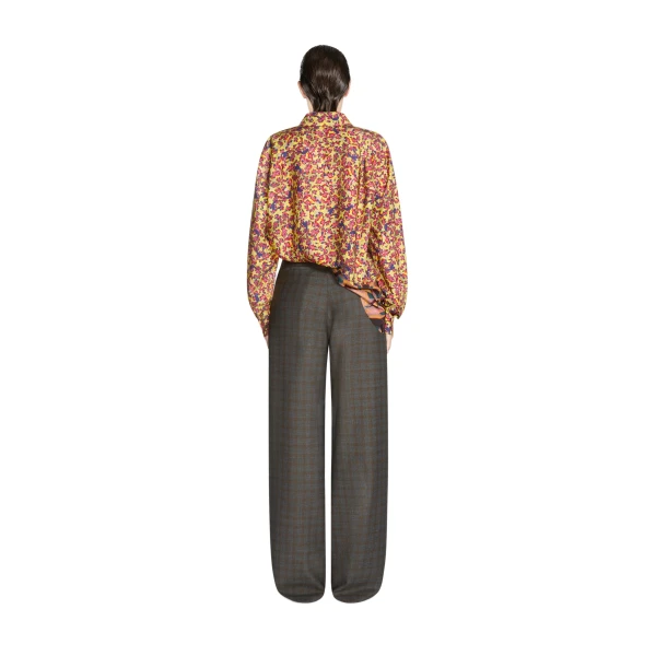 Belted wool pants in Brown - Image 4