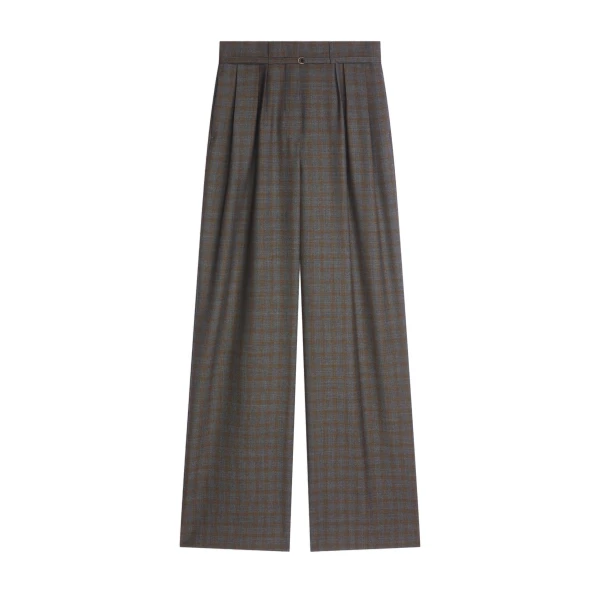Belted wool pants in Brown
