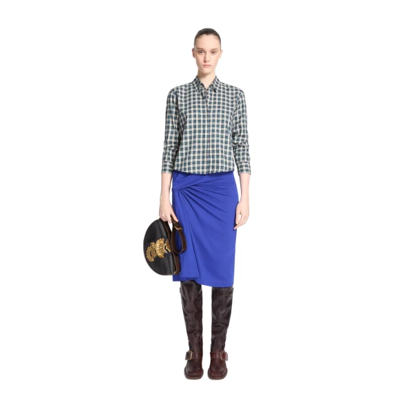 Boxy mini shirt in Petrol - Image 2