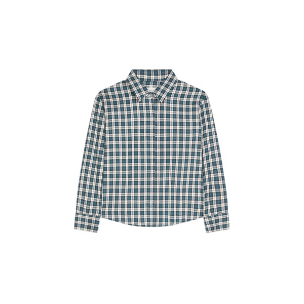 Dries Van Noten Boxy mini shirt in Petrol | Tops | Luxury Shoes 