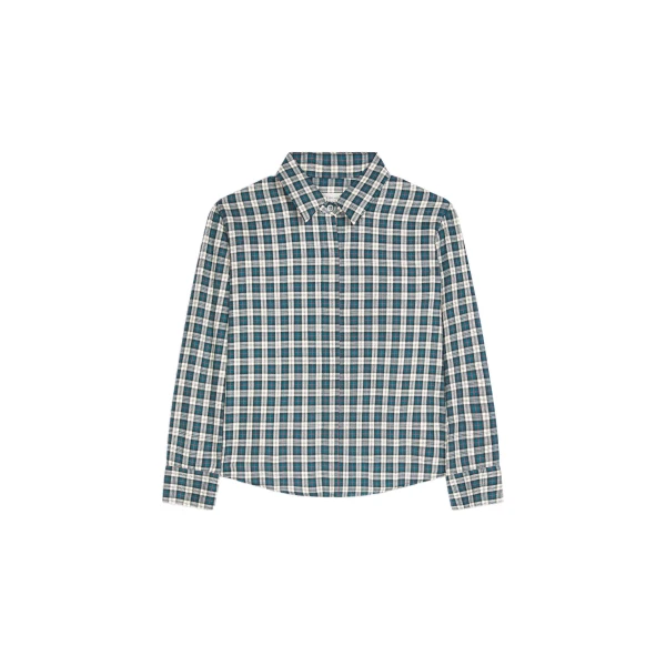 Dries Van Noten Boxy mini shirt in Petrol | Tops | Luxury Shoes 