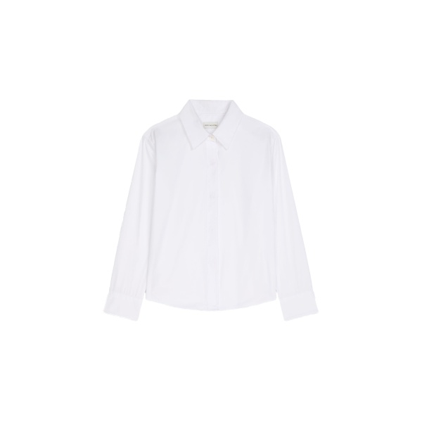 Dries Van Noten Boxy mini shirt in White | Tops | Luxury Shoes 