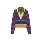 Dries Van Noten Boxy wool sweater in Navy | Knitwear | Luxury Shoes 