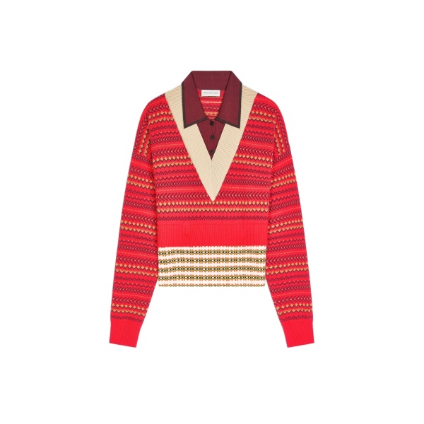 Dries Van Noten Boxy wool sweater in Red | Knitwear | Luxury Shoes 