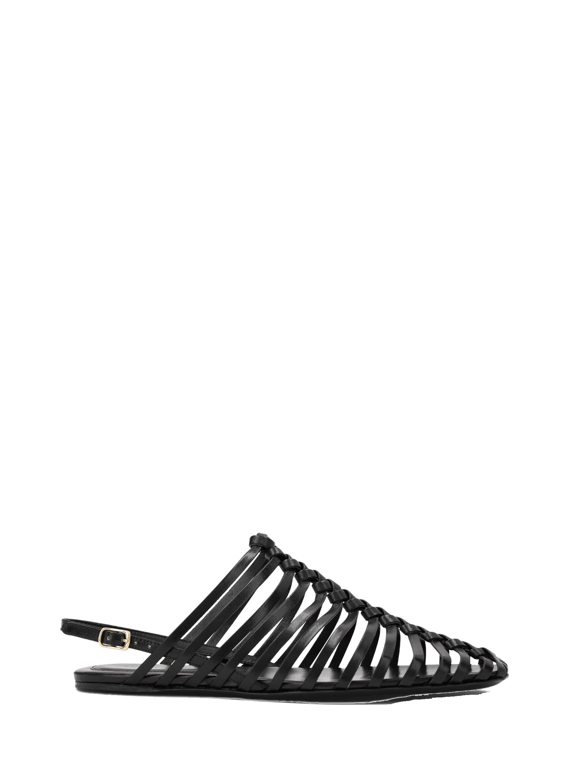 Dries Van Noten Braided leather sandals in Black | Sandals | Luxury Shoes Dries Van Noten Braided leather sandals in Black