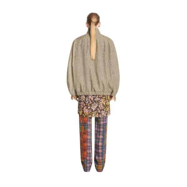 Checked bomber jacket in Tan - Image 4