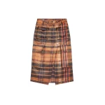 Dries Van Noten Checked cargo skirt in Neon Orange | Skirts | Luxury Shoes 