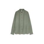 Dries Van Noten Cotton cocoon shirt in Green | Tops | Luxury Shoes 