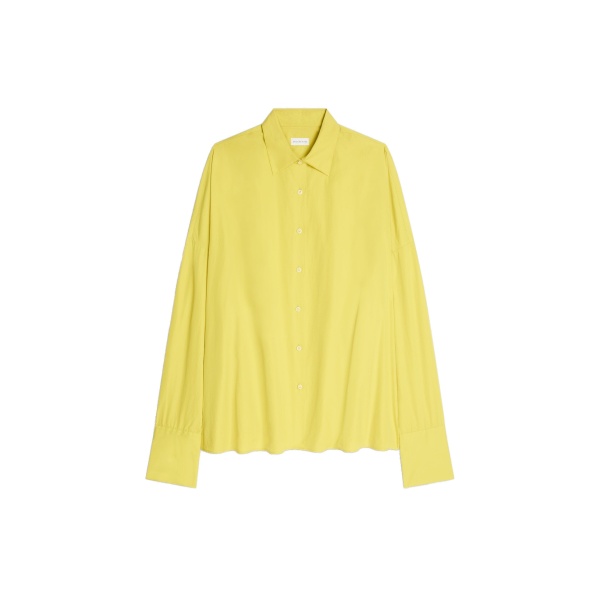 Dries Van Noten Cotton cocoon shirt in Lime | Tops | Luxury Shoes 