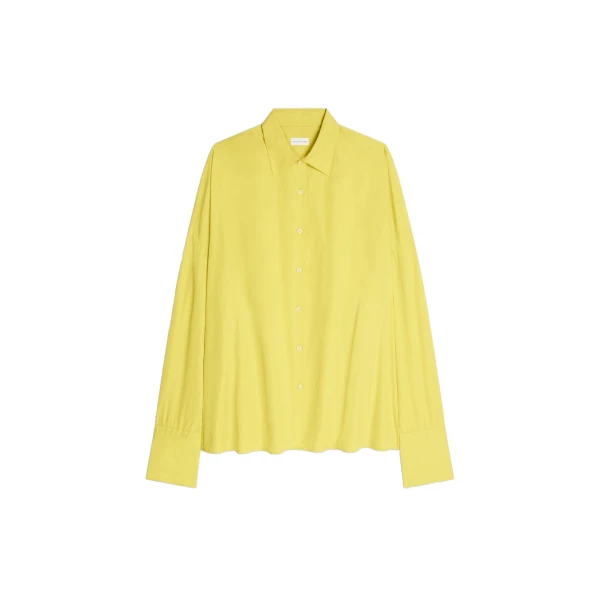 Cotton cocoon shirt in Lime