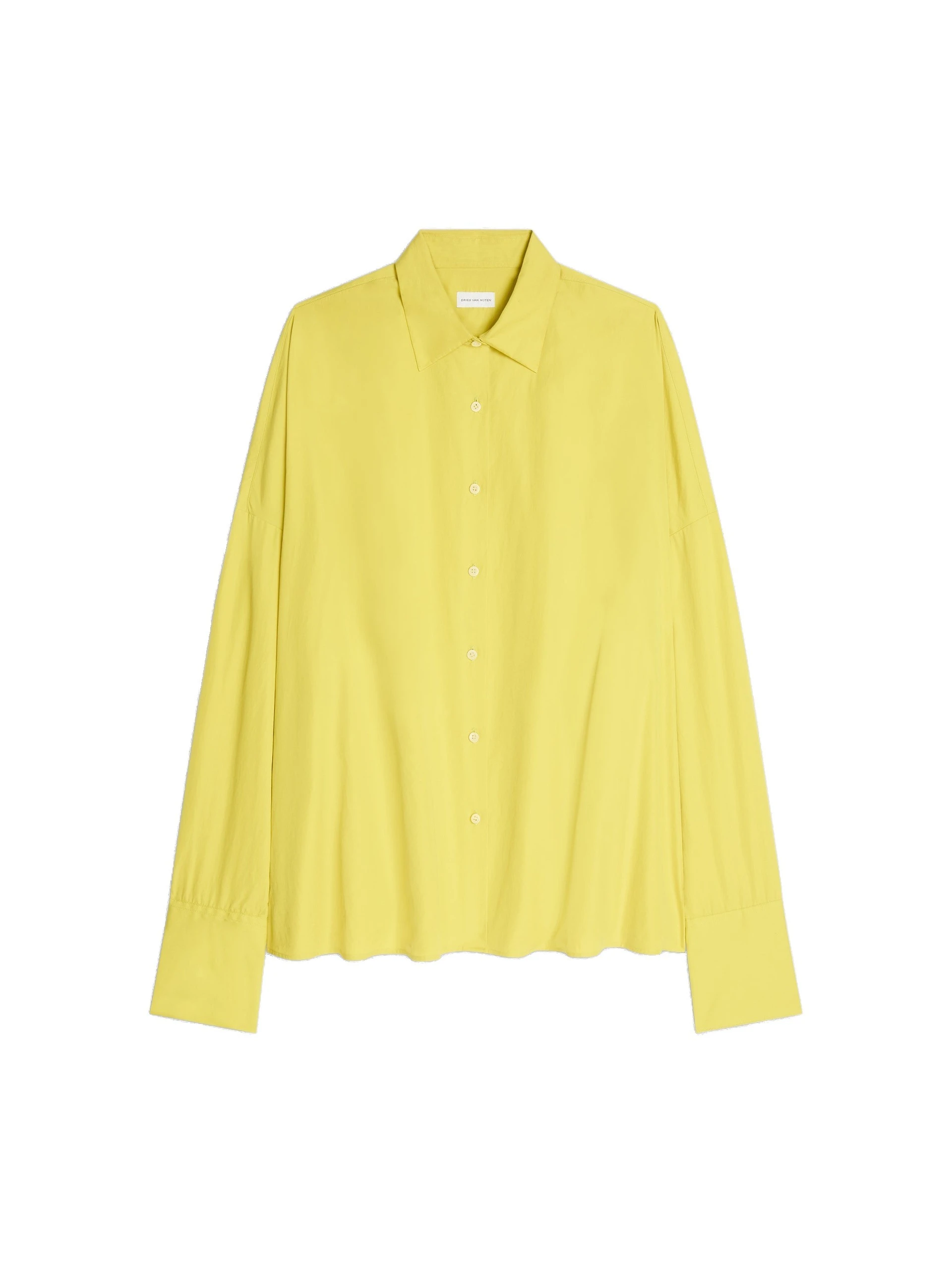 Dries Van Noten Cotton cocoon shirt in Lime | Tops | Luxury Shoes Dries Van Noten Cotton cocoon shirt in Lime | Tops | Luxury Shoes