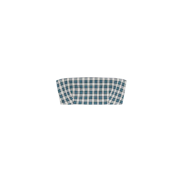 Cotton flannel bandeau top in Petrol