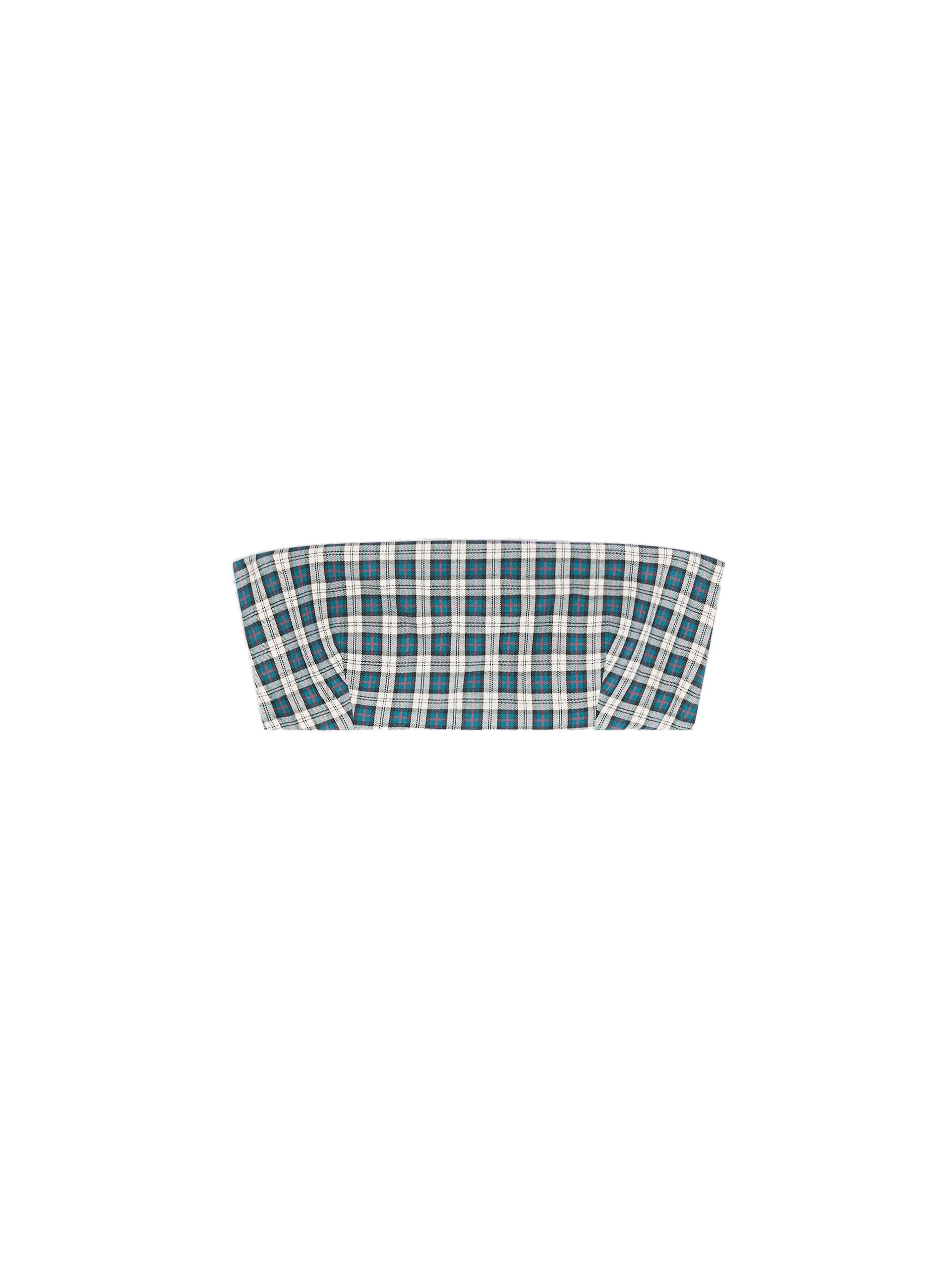 Dries Van Noten Cotton flannel bandeau top in Petrol | Tops | Luxury Shoes Dries Van Noten Cotton flannel bandeau top in Petrol | Tops | Luxury Shoes