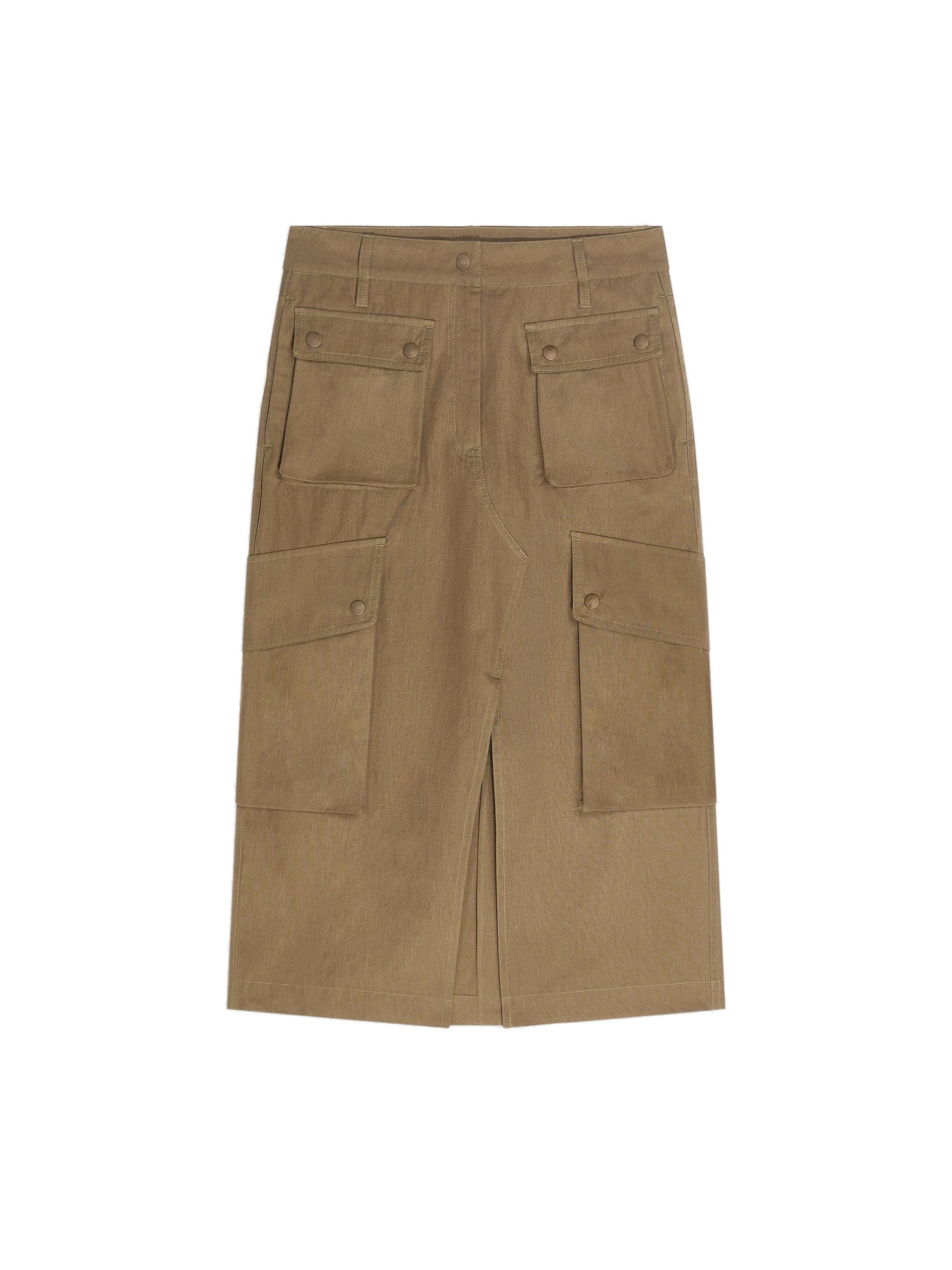 Dries Van Noten Cotton poplin cargo skirt in Khaki | Skirts | Luxury Shoes Dries Van Noten Cotton poplin cargo skirt in Khaki | Skirts | Luxury Shoes