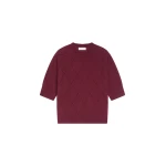 Dries Van Noten Crew neck merino sweater in Wine | Knitwear | Luxury Shoes 