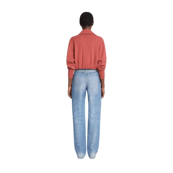 Cropped cashmere cardigan in Old Rose - Image 4
