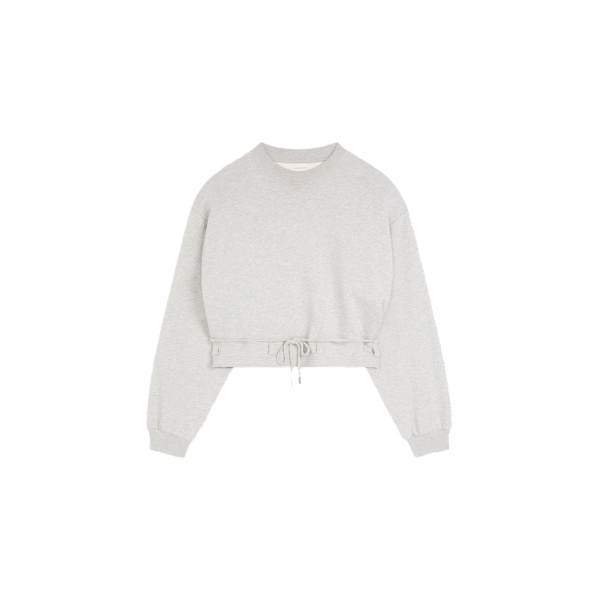 Dries Van Noten Cropped sweatshirt in Grey Melange | Tops | Luxury Shoes 