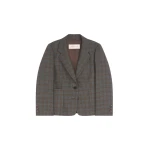 Dries Van Noten Cropped wool blazer in Brown | Jackets | Luxury Shoes 
