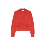 Dries Van Noten Cropped wool cardigan in Brique | Knitwear | Luxury Shoes 