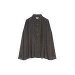 Dries Van Noten Cupro cocoon shirt in Dark Brown | Tops | Luxury Shoes 