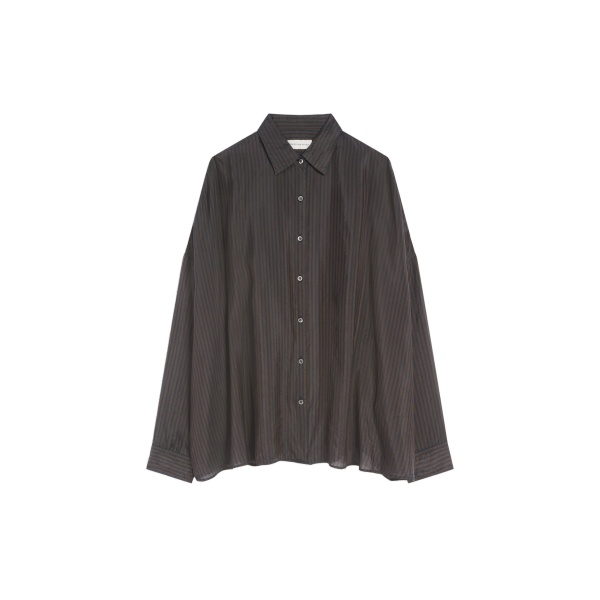 Dries Van Noten Cupro cocoon shirt in Dark Brown | Tops | Luxury Shoes 