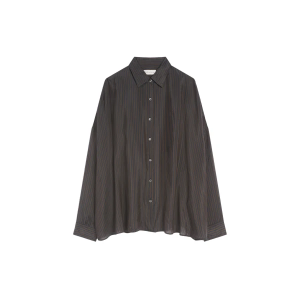 Cupro cocoon shirt in Dark Brown