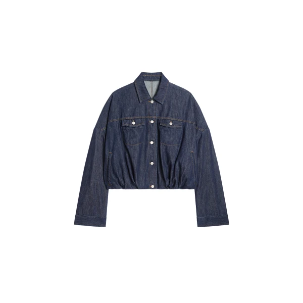 Denim blouson in Indigo