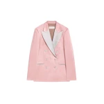 Dries Van Noten Double breasted tuxedo blazer in Old Rose | Jackets | Luxury Shoes 