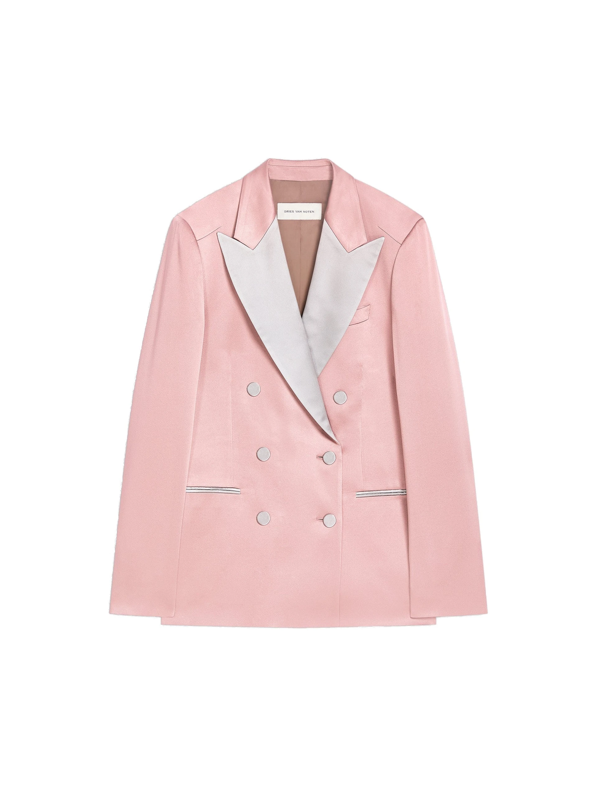 Dries Van Noten Double breasted tuxedo blazer in Old Rose | Jackets | Luxury Shoes Dries Van Noten Double breasted tuxedo blazer in Old Rose | Jackets | Luxury Shoes