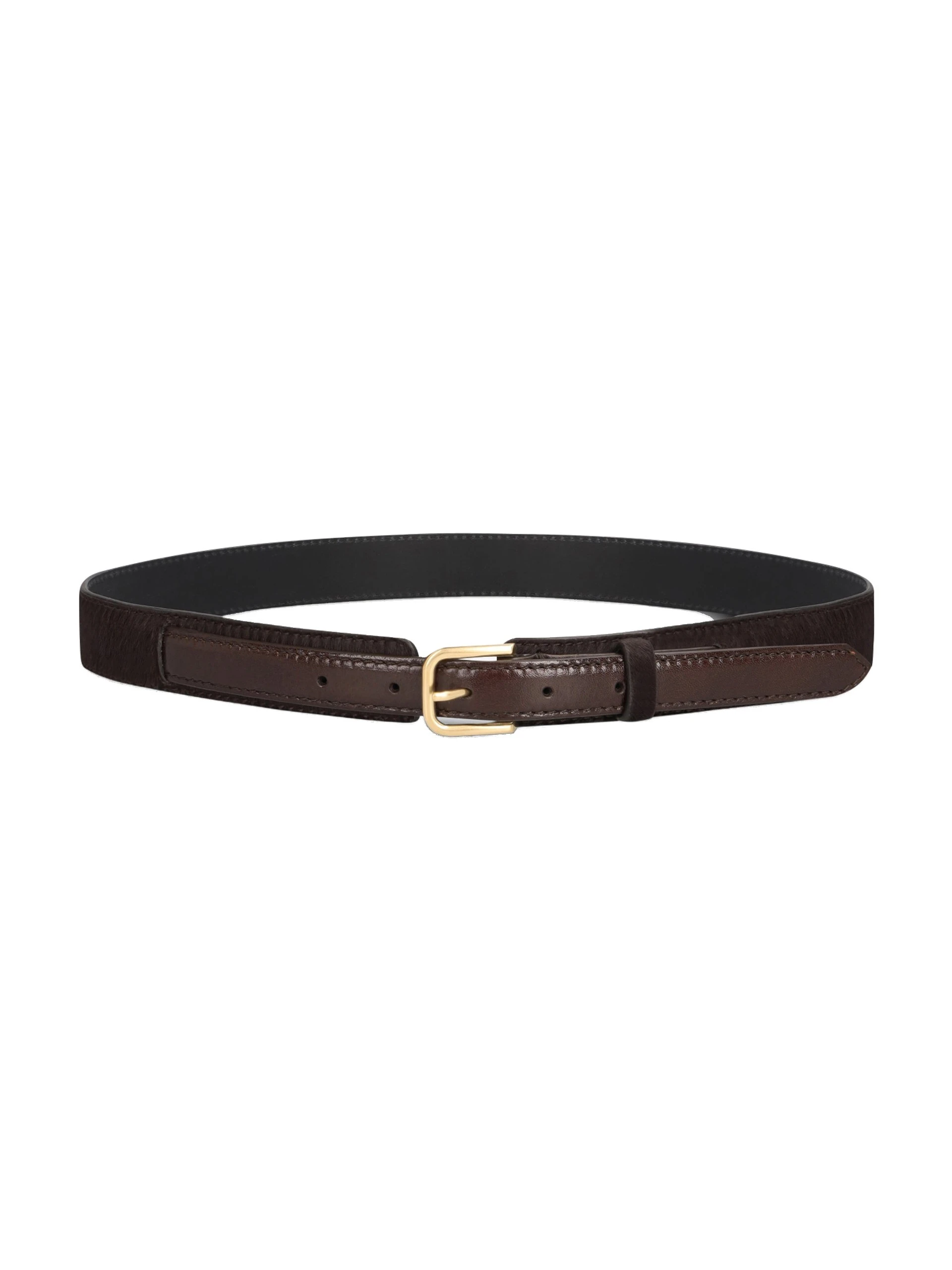 Dries Van Noten Double leather belt in Choco | Belts | Luxury Shoes Dries Van Noten Double leather belt in Choco