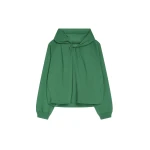 Dries Van Noten Draped cotton hoodie in Forest | Hoodies | Luxury Shoes 