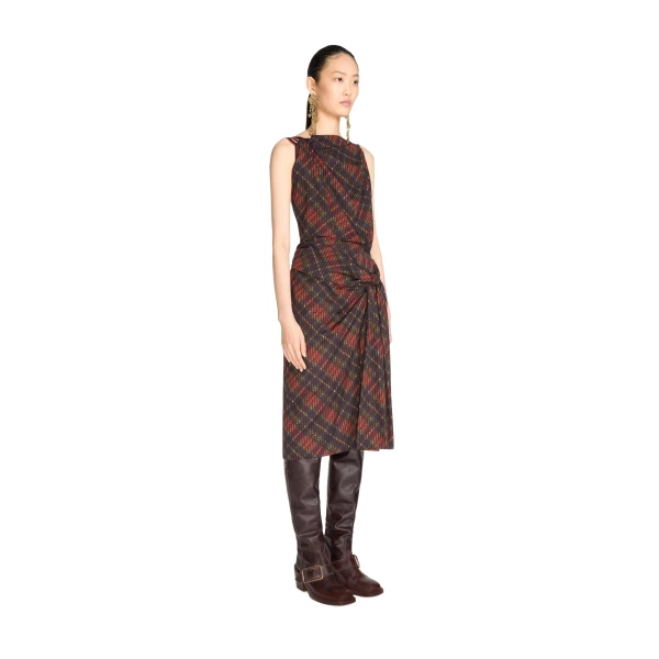 Draped gingham dress - Image 3