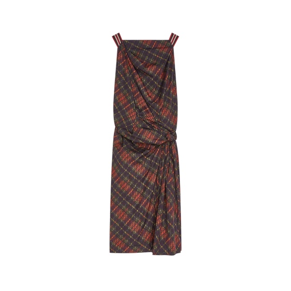 Dries Van Noten Draped gingham dress | Dresses | Luxury Shoes 