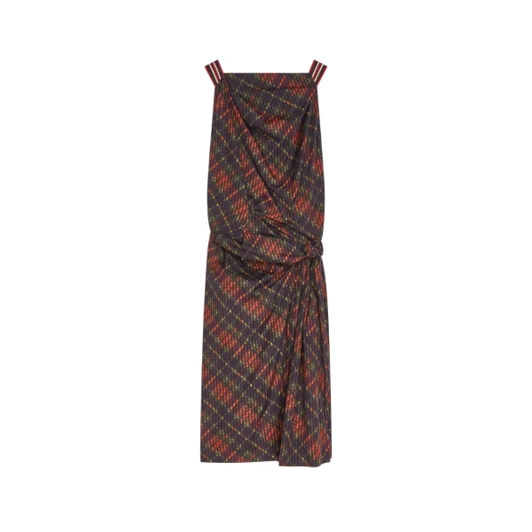 Dries Van Noten Draped gingham dress | Dresses | Luxury Shoes 