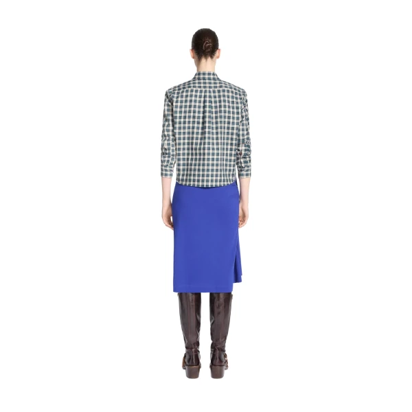 Draped jersey skirt in Electric - Image 4