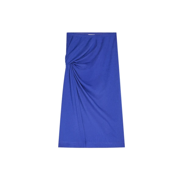 Draped jersey skirt in Electric