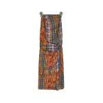 Dries Van Noten Draped viscose dress in Orange | Dresses | Luxury Shoes 